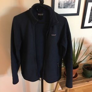 Patagonia navy full zip better sweater